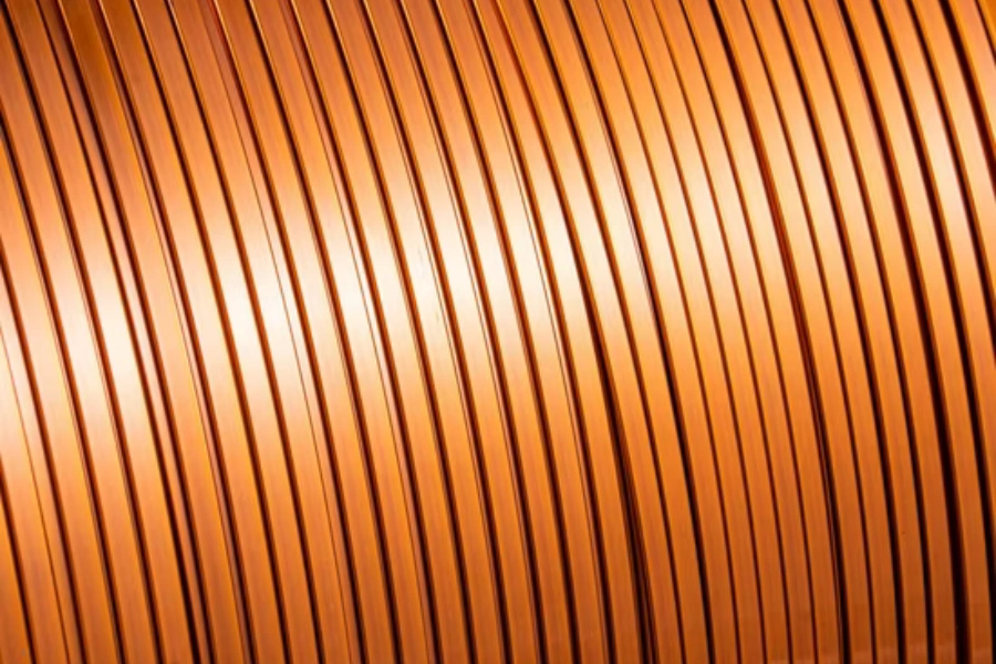 Enamelled rectangular copper wire
