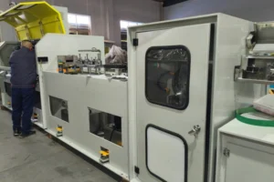 Enamelled copper flat wire machine