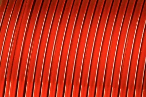 Enamelled copper flat wire