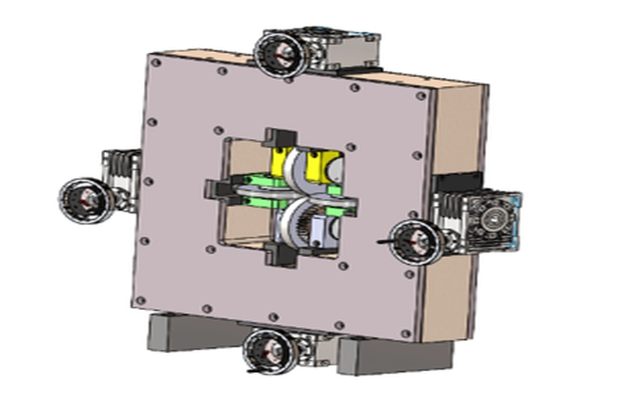 Power-driven Turks Head for heavy-duty wire forming